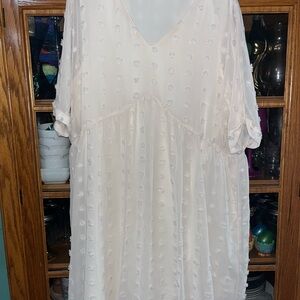 Elegant Cream Midi Dress